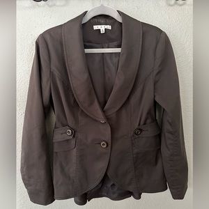 CAbi Work It grey suit jacket.